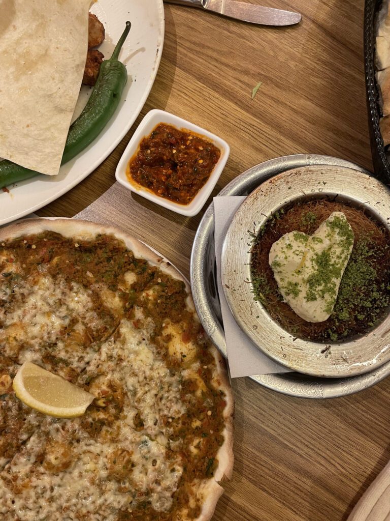 Kunefe and lahmacun