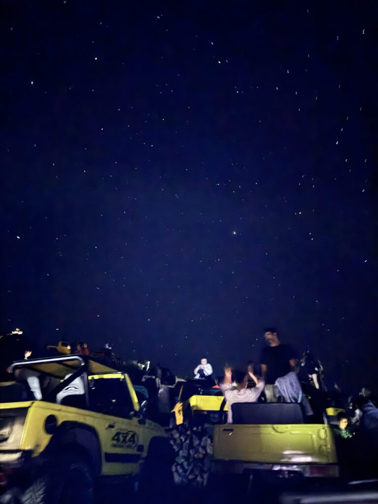 dark sky with stars, mount batur bali