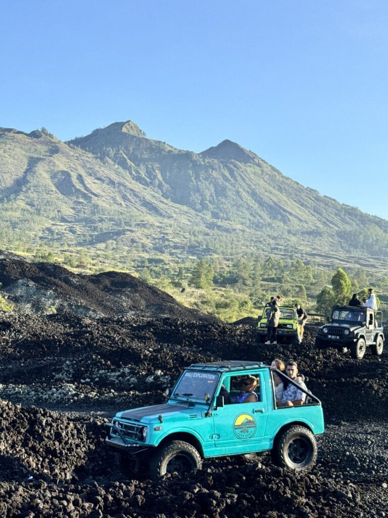 black lava field Mount Batur