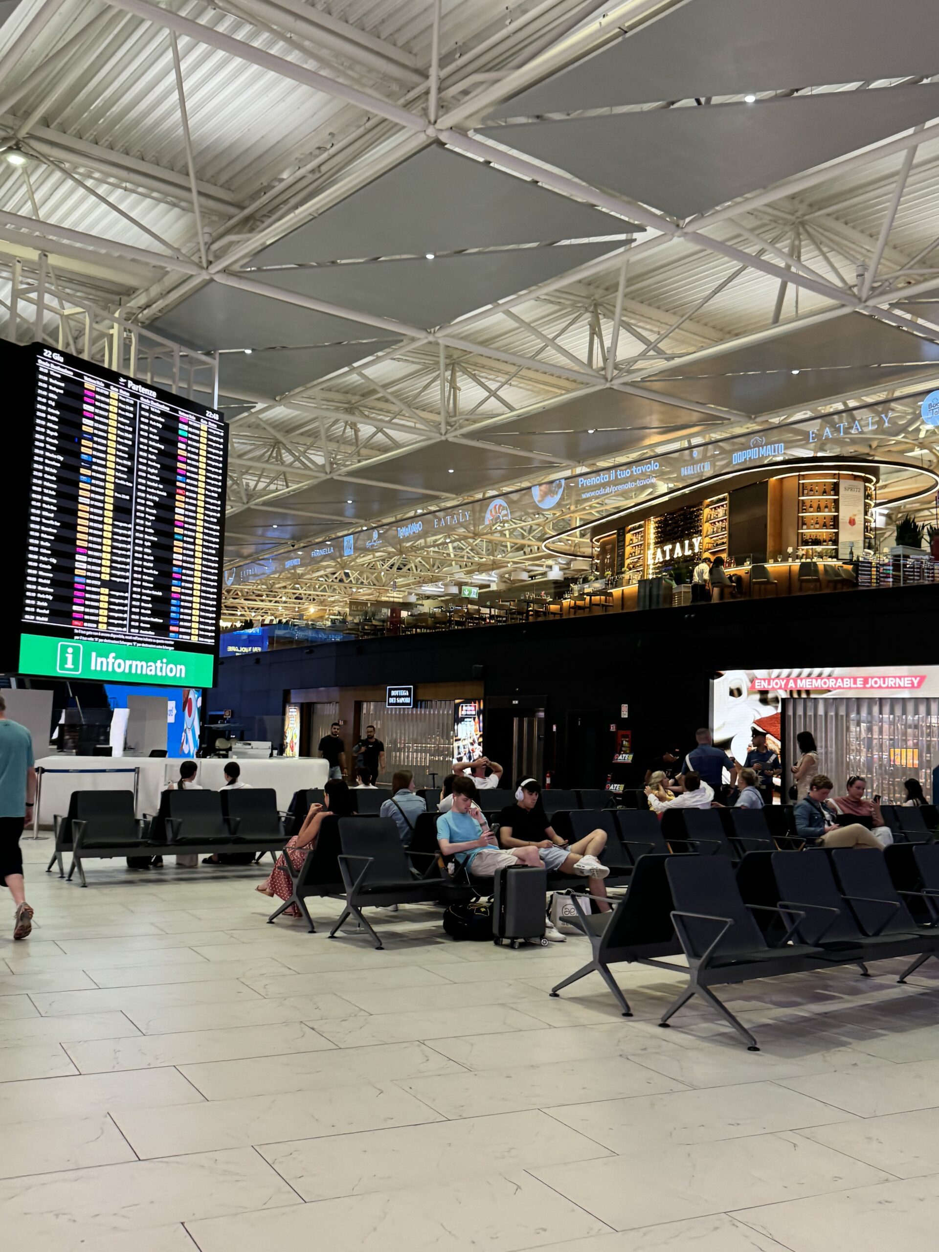 waiting area Rome Fiumicino Airport