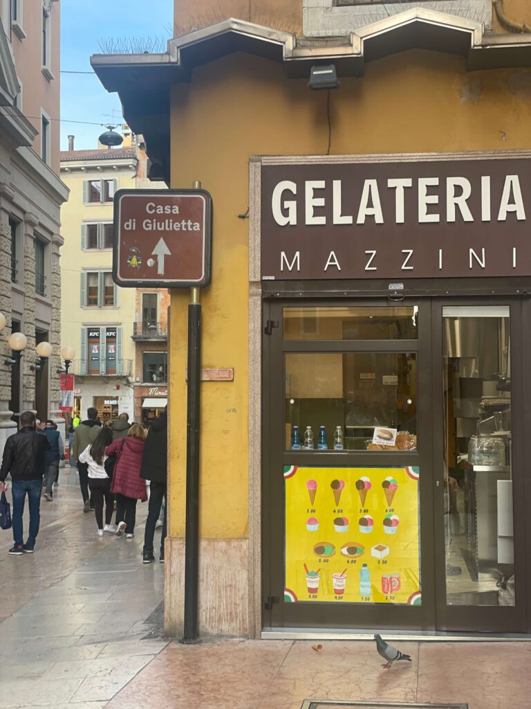 the streets in Verona Italy