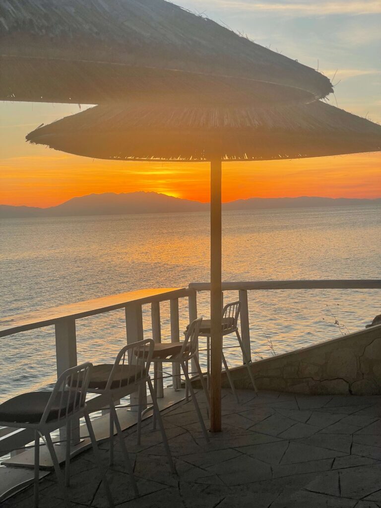sunset in Chalkidiki