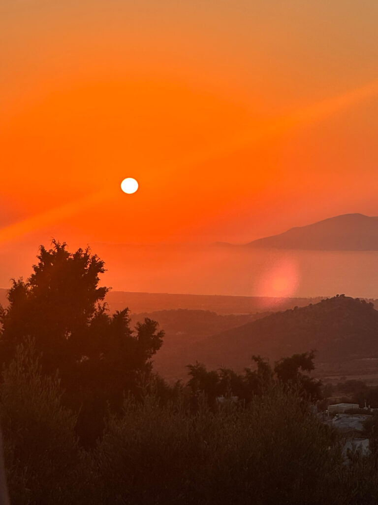 Zia mountain sunset view