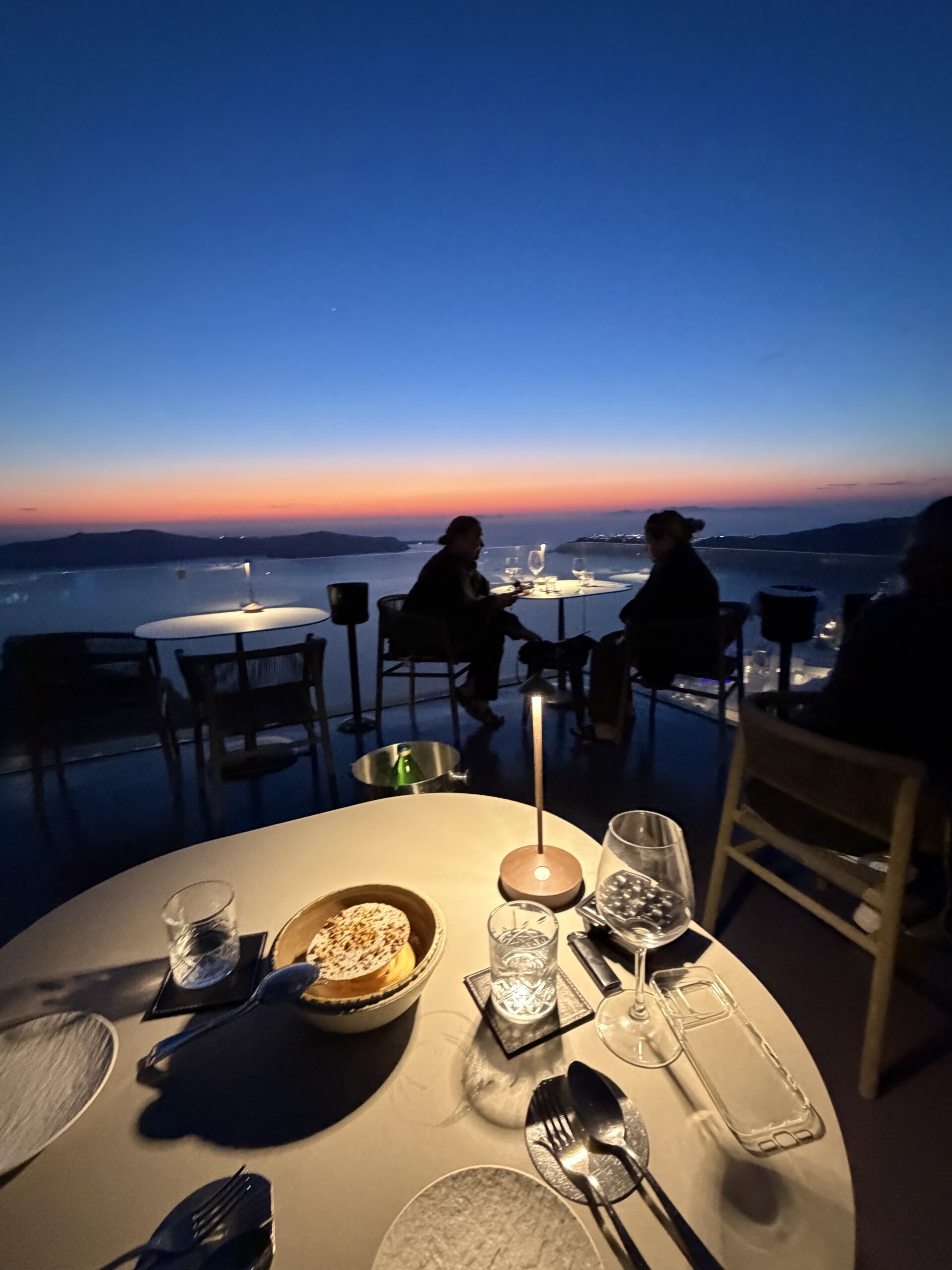 Imerovigli sunset Mavro Restaurant