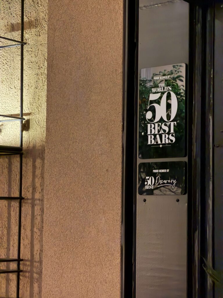 Top 50 bars in the World sign Athens